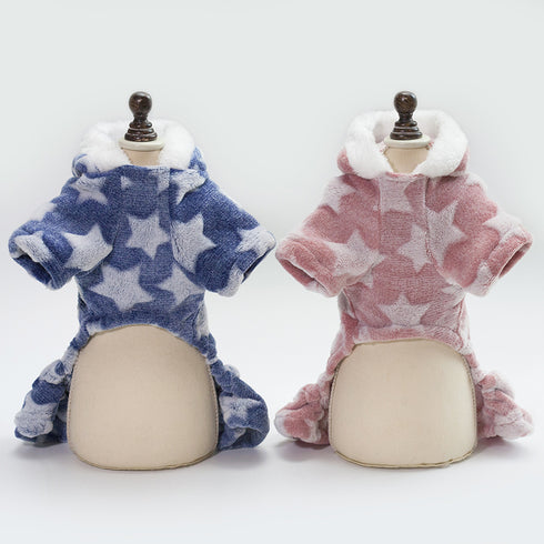 Pet Jumpsuit Dogs Star Flannel Pajamas